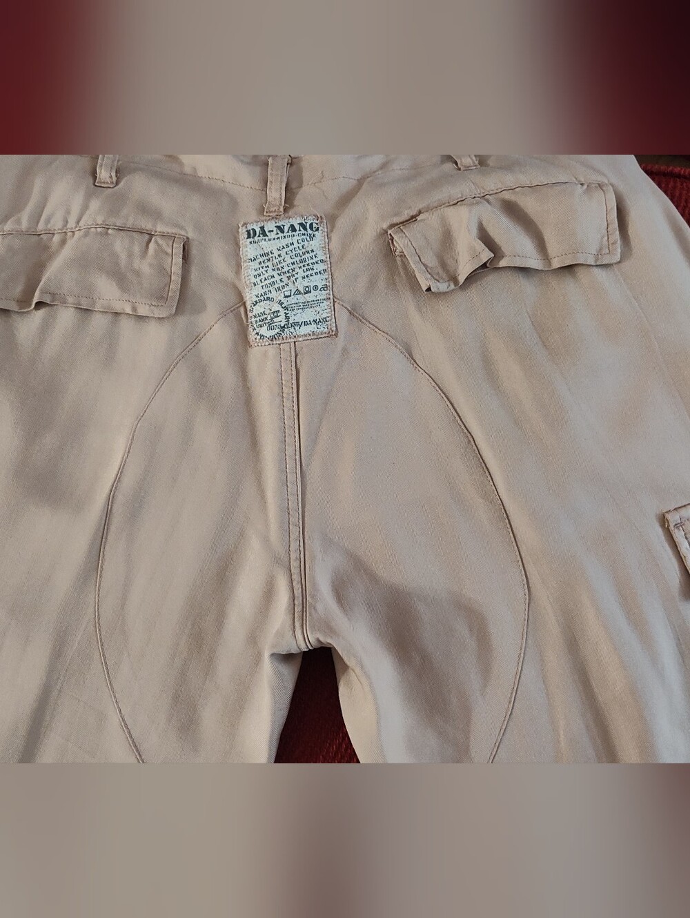 DA-NANG Women's Cargo Cropped Pants in Warm Beige NWOT - Picture 14 of 15